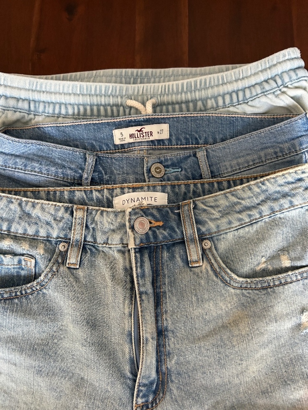 Bundle of 3 Denim Shorts: Hollister Size 5/W27 & Dynamite Size 27